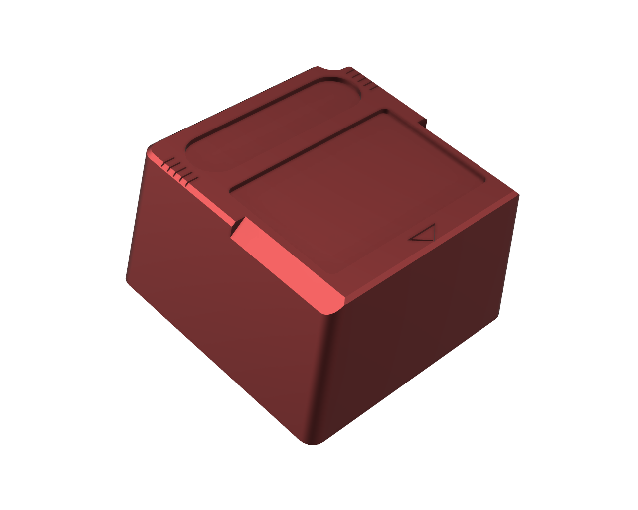 Metal CNC Machined Keycap (Tall)- Game Cartridge Red