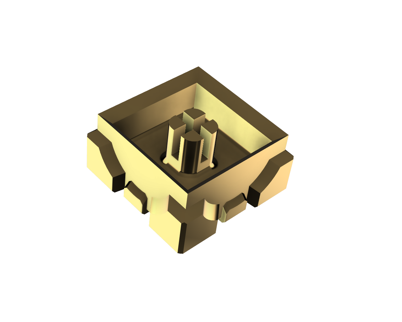 Metal CNC Machined Keycap (Low Profile)- Cube